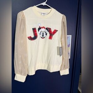 Disney Cream and Red Joy Sweatshirt